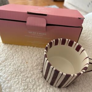 Noon & Moon Set of 2 Mugs- Cherry Lacquer